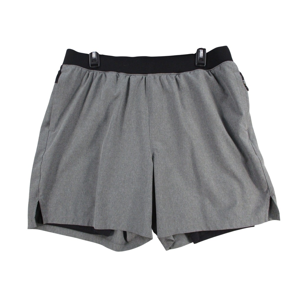 Old Navy Active Go-Dry Mens Grey Heathered Lined Athletic Training Shorts Large